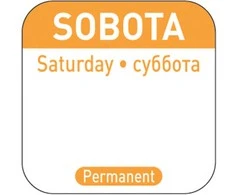 Naklejki food safety na pojemniki daugkartinio naudojimo Sobota PL RU EN 1000 vnt. Hendi 850121