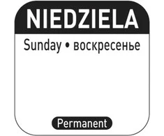 Maisto saugos lipdukai daugkartinei tarai Sunday PL RU EN 1000 vnt.Hendi 850138