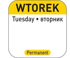 Naklejki food safety na pojemniki daugkartinio naudojimo Wtorek PL RU EN 1000 vnt. Hendi 850084