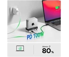 „Orico MiniDock 10-in-1“ prijungimo stotelė su SSD kietojo disko lizdu – „Sidabrinis“