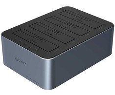 Orico 6646C3-C 4 diskų prijungimo stotis su neprisijungus klonavimo funkcija 2,5"/3,5"; SATA HDD/SSD – pilka