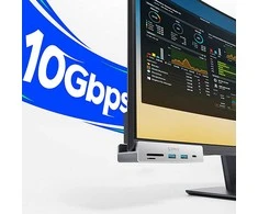 „Orico MH5PC“ šakotuvas, montuojamas ant spaustuko, USB-C / 2x USB-A 3.2 + 1x USB-C 3.2 + 1x SD&amp;TF &amp; SD kortelės lizdas, spalvotas