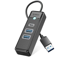 Orico PWC2U-U3 3-port USB hub 2x USB-A 3.0 1x USB-C 3.0 0.5 m - juodas