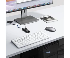 Orico PW3UR25-U3 USB šakotuvas 4 prievadų 3x USB-A 3.0 1x RJ45 2.5G Ethernet 1.8m - Juodas