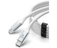 Orico CDX 100W 5A Power Delivery USB-C – USB-C 1 m laidas – baltos spalvos