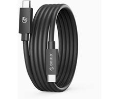 Orico USB4 kabelis, suderinamas su „Thunderbolt 5“, 80 Gbps, 240 W, USB-C į USB-C, 1,5 m - Juodas