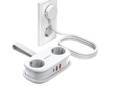 „Orico AP3 20W GaN 5in1“ maitinimo blokas, 2x AC + 2x USB-A + 1x USB-C - balta