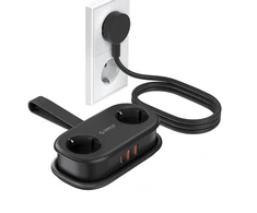 Orico AP3 20W GaN 5in1 maitinimo blokas 2x AC + 2x USB-A + 1x USB-C - Juodas