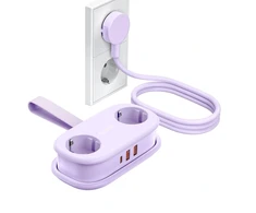 Orico AP3 20W GaN 5in1 maitinimo blokas 2x AC + 2x USB-A + 1x USB-C - Violetinė