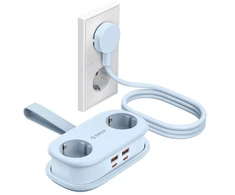 Orico AP3 65W GaN 6in1 maitinimo blokas 2x AC + 2x USB-A + 2x USB-C - Mėlyna