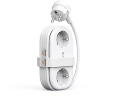 Orico AP3 65W GaN 6in1 maitinimo blokas 2x AC + 2x USB-A + 2x USB-C - Baltas