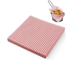 Pergamentinis popierius gruzdintų bulvyčių užkandžiams, GRID spauda, 500 vnt 306x305 mm - Hendi 678176
