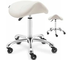 Physa Saddle kosmetinė taburetė ant ratų York, iki 150 kg, smėlio spalvos