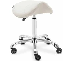 Physa Saddle kosmetinė taburetė ant ratų York, iki 150 kg, smėlio spalvos