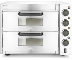 Dviejų kamerų picos orkaitė 2 didelėms picoms 3000 W 230 V - Hendi 220283