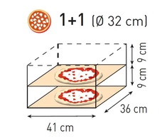 Prismafood Dviguba picos orkaitė Basic Vetro 2/40 2 picos 2400W - Hendi 226674