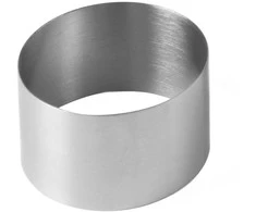 Nerūdijančio plieno šefo konditerijos žiedas, skersmuo. 70 mm aukštis 45 mm - Hendi 512104