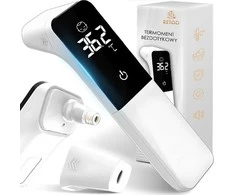 Medicininis LCD bekontaktis infraraudonųjų spindulių termometras su karščiavimo signalu kaktai ir ausiai - ER991