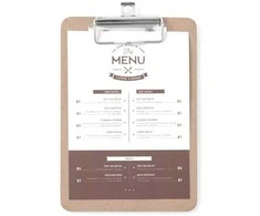 Meniu kortelių lenta su iškarpinės segtuku 125x180 mm - Hendi 664179