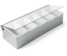 Bar Up Barmeno gėrimų priedų indelis, 5 įdėklai, pleno - Hendi 552100