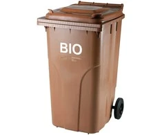Dėžutės konteineris BIO atliekoms ir maisto atliekoms SERTIFIKATAI Europlast Austria - ruda 240L