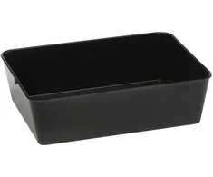 Melamino mėsos ir maisto padėklo talpykla 310x190x80mm juoda - Hendi 568507