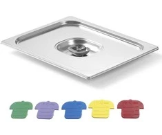 GN konteinerio dangtelis su spalvotais spaustukais Haccp GN2/4 530x162mm nerūdijantis plienas - Hendi 805275