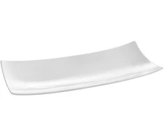 Stačiakampis dekoratyvinis padėklas BARKA 352x146mm baltas porcelianas - Hendi 785553