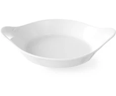 Apvalus kepimo indas su rankenomis 185x152mm kreminė porcelianas - Hendi 785904