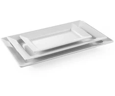 Półmisek su melaminy prostokątny 49.5x27cm aukštis 5.6cm balta - Hendi 561515