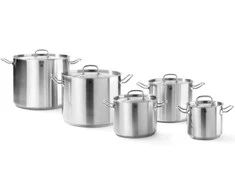 Puodas aukštas Kitchen Line su dangteliu 5 l śr. 200 x 160 h - Hendi 837207