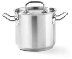 Puodas aukštas Kitchen Line su dangteliu 9 l śr. 240 x 200 h - Hendi 837306