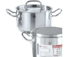 Puodas niski Kitchen Line su dangteliu 1,5 l śr. 160 x 75 h - Hendi 836002