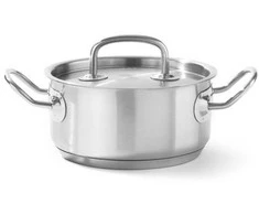 Puodas niski Kitchen Line su dangteliu 4,9 l śr. 240 x 110 h - Hendi 836026