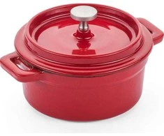 Puodas żeliwny emaliowany 0.27 l raudona - Hendi 626856