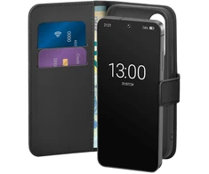 Puro Eco-Leather dėklas skirtas Samsung Galaxy S26 with Wallet – juodos spalvos