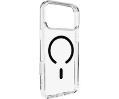 Puro Lite Mag TPU+PC dėklas suderinamas su MagSafe skirtas Apple iPhone 17 Pro – skaidrus su juodos spalvos žiedu
