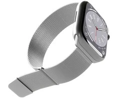 Puro Milanese magnetinė apyrankė – nerūdijančio plieno apyrankė, skirta Apple Watch 38/40/41 mm (sidabrinė)