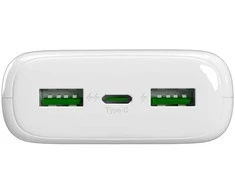 Powerbank Puro DAILY 20 PLUS 20000mAh 2x USB-A / 1x USB-C 22,5W PD AFC - balta