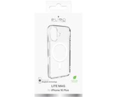 Silikoninis Puro Lite Mag MagSafe Apple iPhone 16 Plus – dėklas telefonui skaidrus