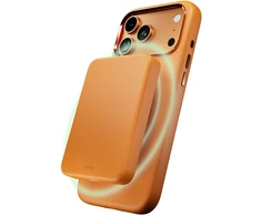 Puro Icon Mag Pro Liquid Silikoninis dėklas for iPhone 17 Pro Max, MagSafe Compatible, with Camera Protection and Aluminum Mygtukai - Oranžinis