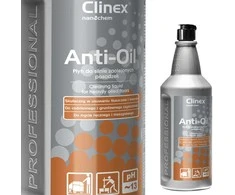 CLINEX Anti-Oil 1L skystis, skirtas stipriai alyvuotų grindų valymui