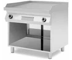 Lygi laisvai stovinti dujinė grilio plokštė 2 šildymo zonos Kitchen Line 800 x 700 mm 10 kW - Hendi 220207