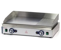 Profi Line lygių griovelių dviguba kaitlentė nuolatiniam darbui 3500W - Hendi 203163