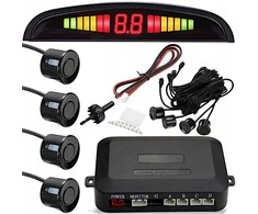 4 atbulinės eigos parkavimo jutikliai LED LCD priekyje ir gale