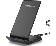Belaidis indukcinis kroviklis RETOO E011 10W su stovu, Qi suderinamas, USB laidas
