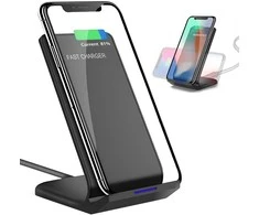 Belaidis indukcinis kroviklis RETOO E011 10W su stovu, Qi suderinamas, USB laidas