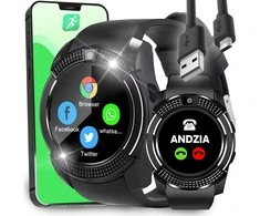 Išmanusis laikrodis RTO N084 smartwatch v8 zegarek smart watch pl karta sim sd