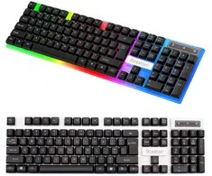 Klawiatura Klaviatūra Žaidimų klaviatūra su LED apšvietimu žaidėjams su membraniniu USB numlock