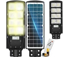 Lampa LED gatvės žibintas, saulės energija varomas žibintas, 360 W, + nuotolinio valdymo pultas - komplektas